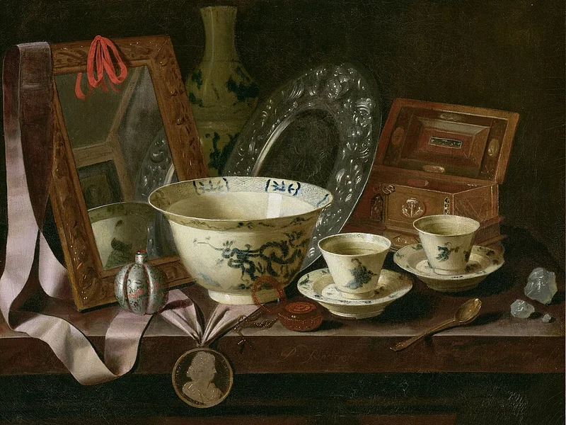 1630-Pieter van Roestraeten - Tazze e ciotola in porcellana cinese